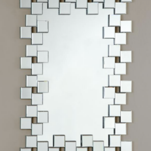 Pamela 32 x 47 Inch Rectangular Frameless Wall Mirror Silver